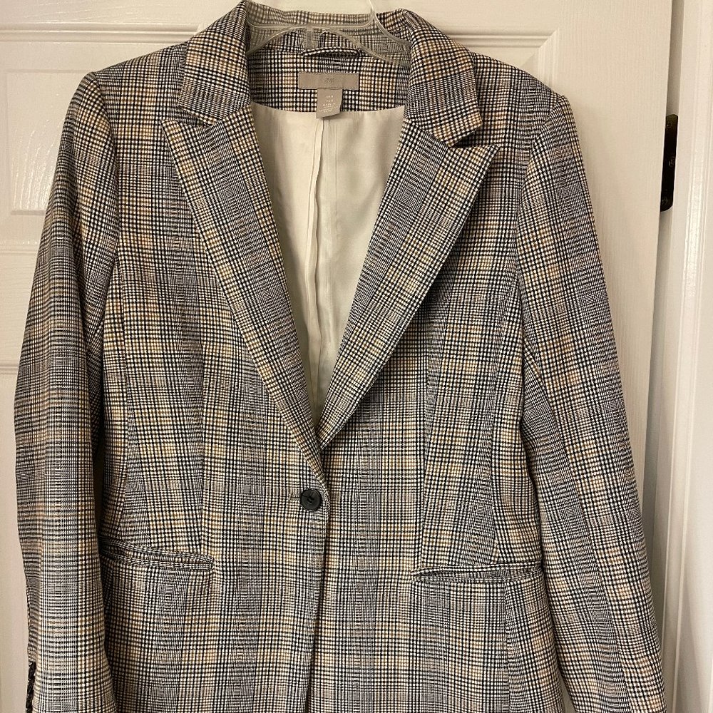 H&M checked blazer